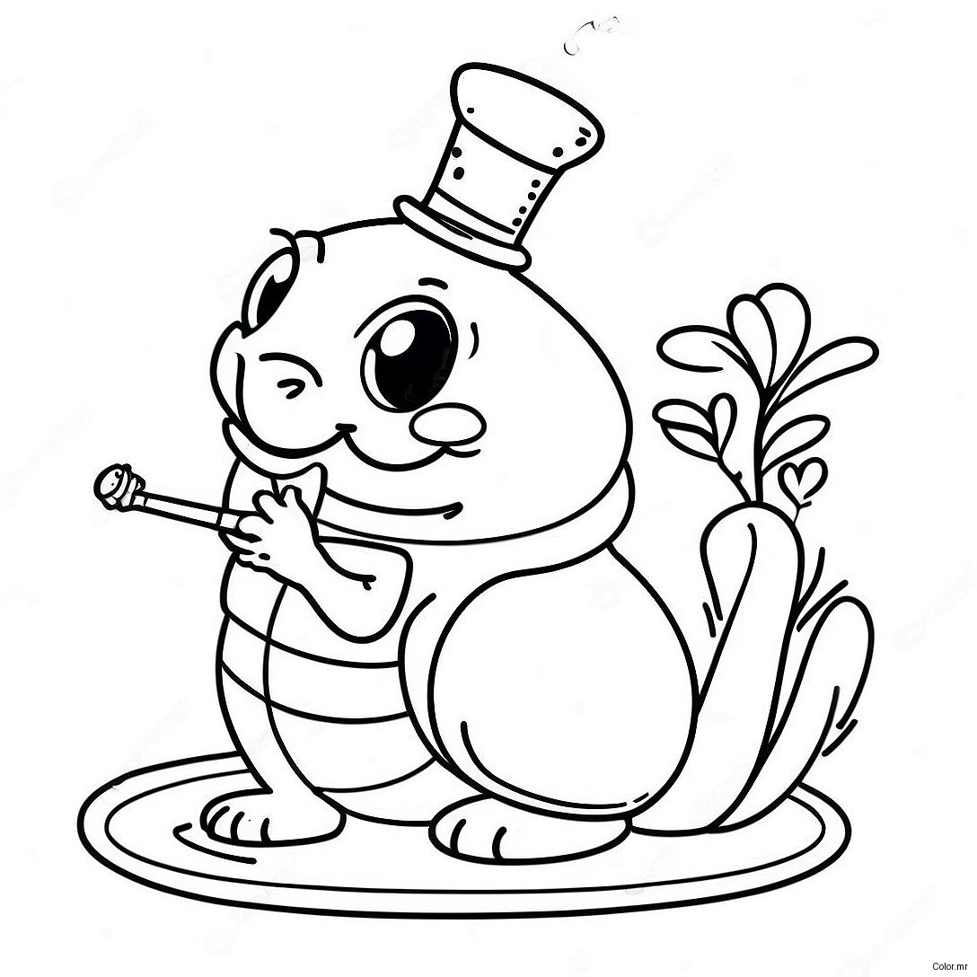 Alice In Wonderland Caterpillar Smoking Hookah Coloring Page 32339 16765