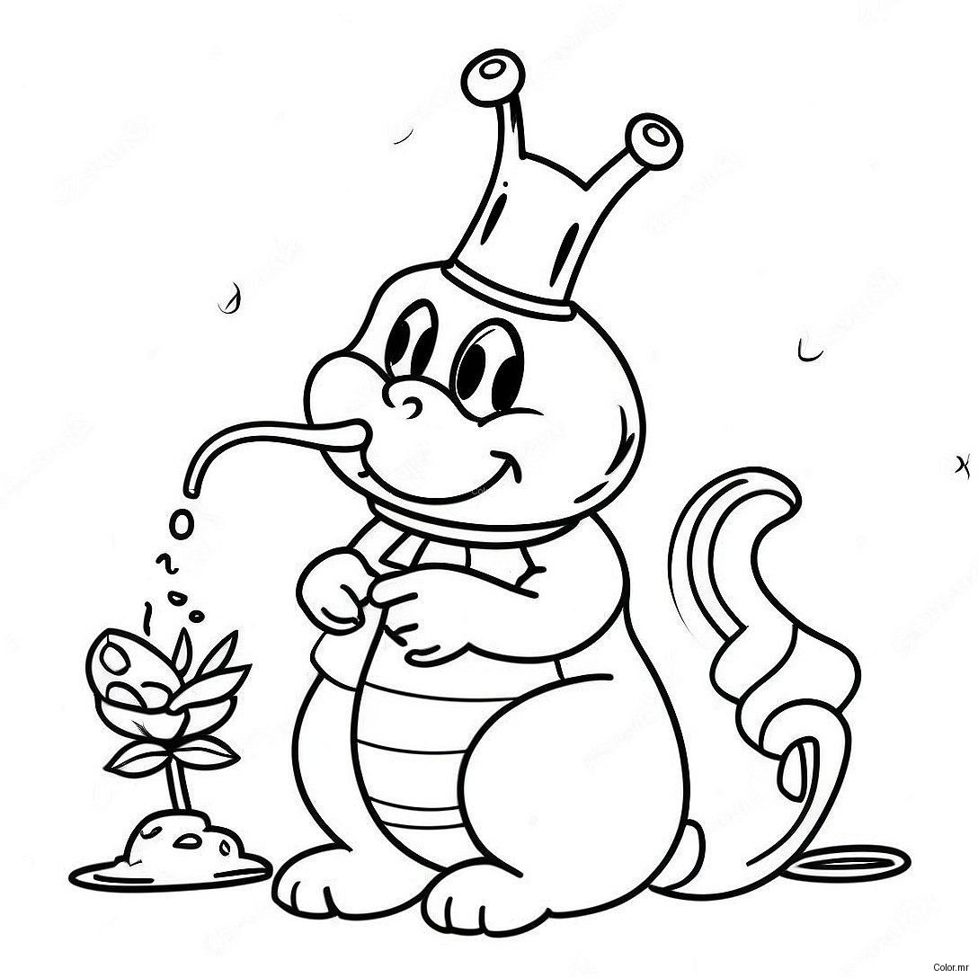 Alice In Wonderland Caterpillar Smoking Hookah Coloring Page 32339 16766