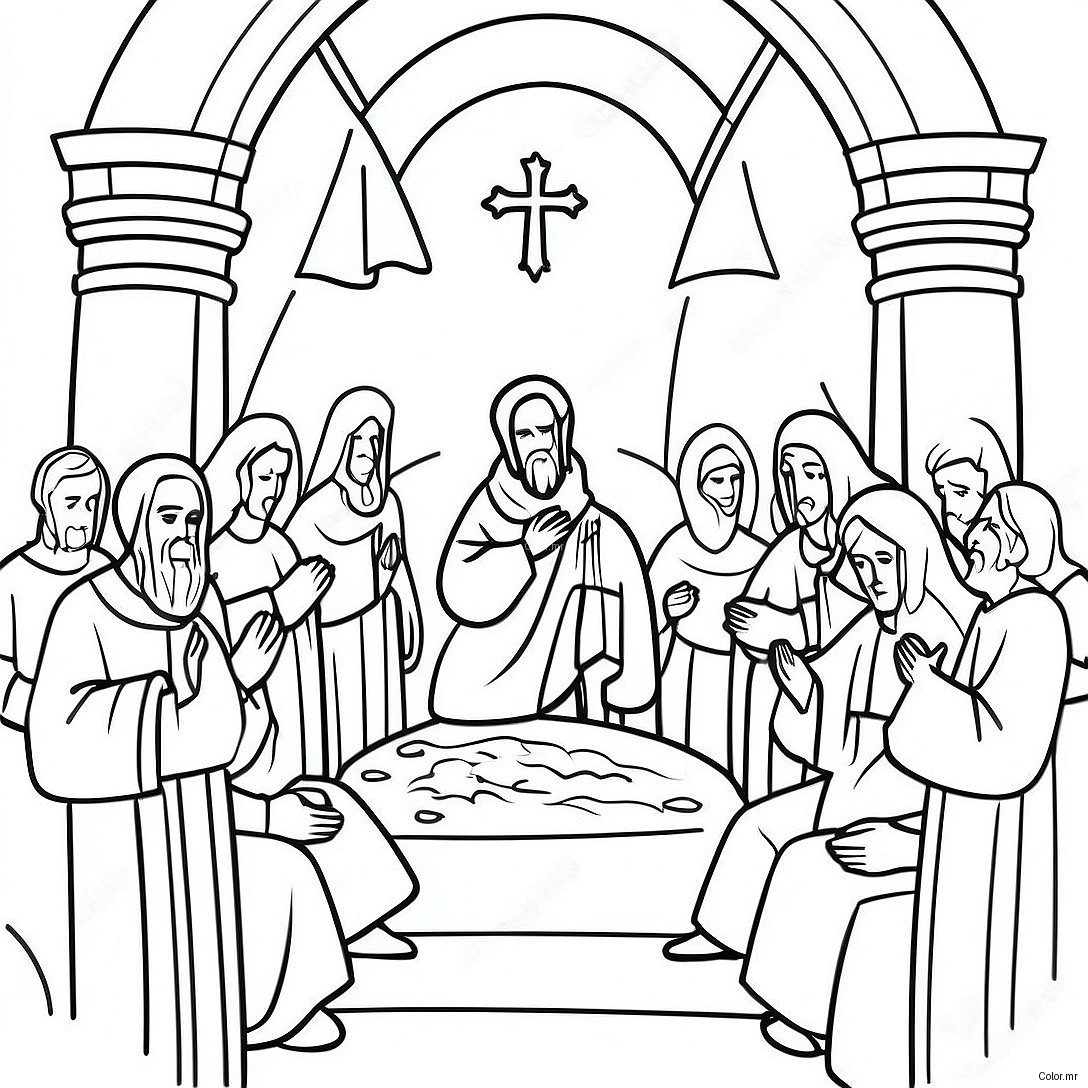 Beautiful Apostles Creed Illustration Coloring Page 58496 48597