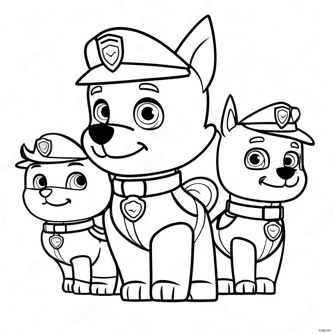 Charming Paw Patrol Characters Easter Coloring Page 21873 20255