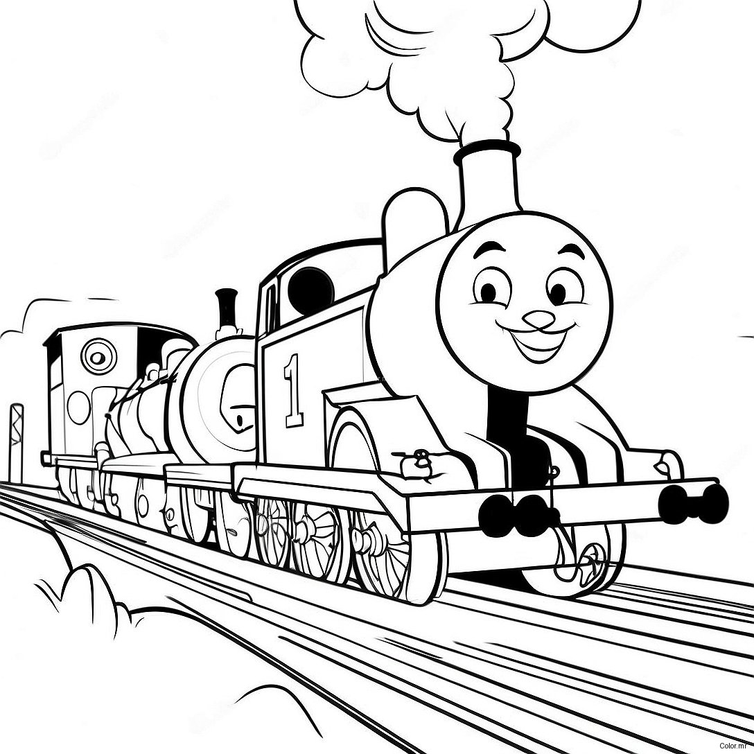 Colorful Thomas And Friends Characters Coloring Page 62879 52079