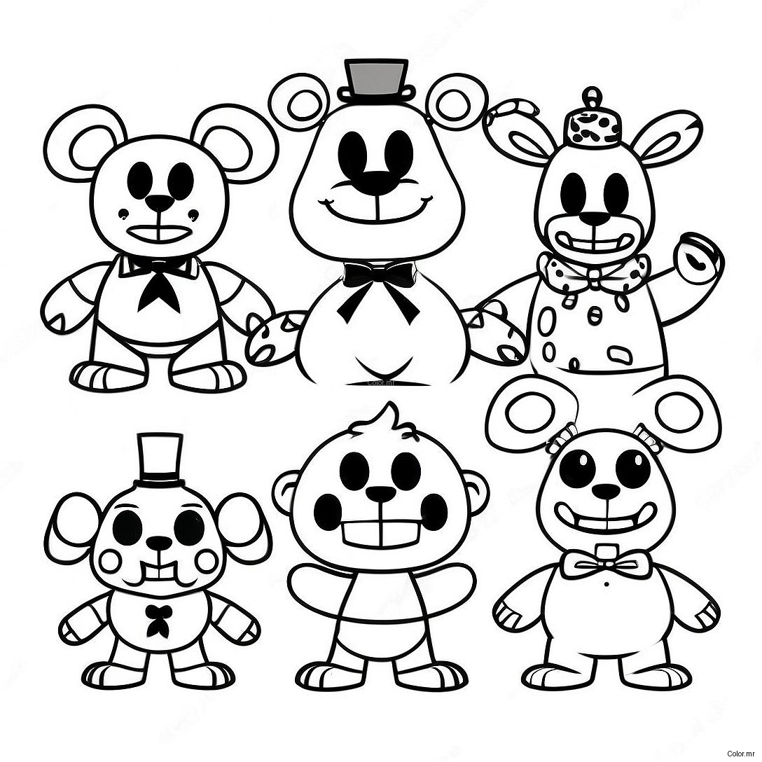 Five Nights At Freddy S Nightmare Characters Coloring Page 8936 7302