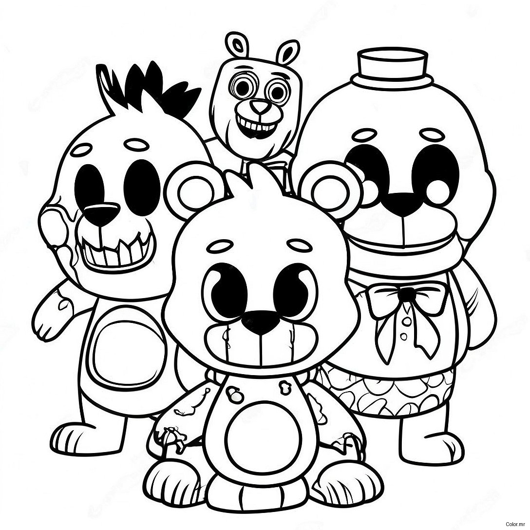 Five Nights At Freddy S Nightmare Characters Coloring Page 8936 7303