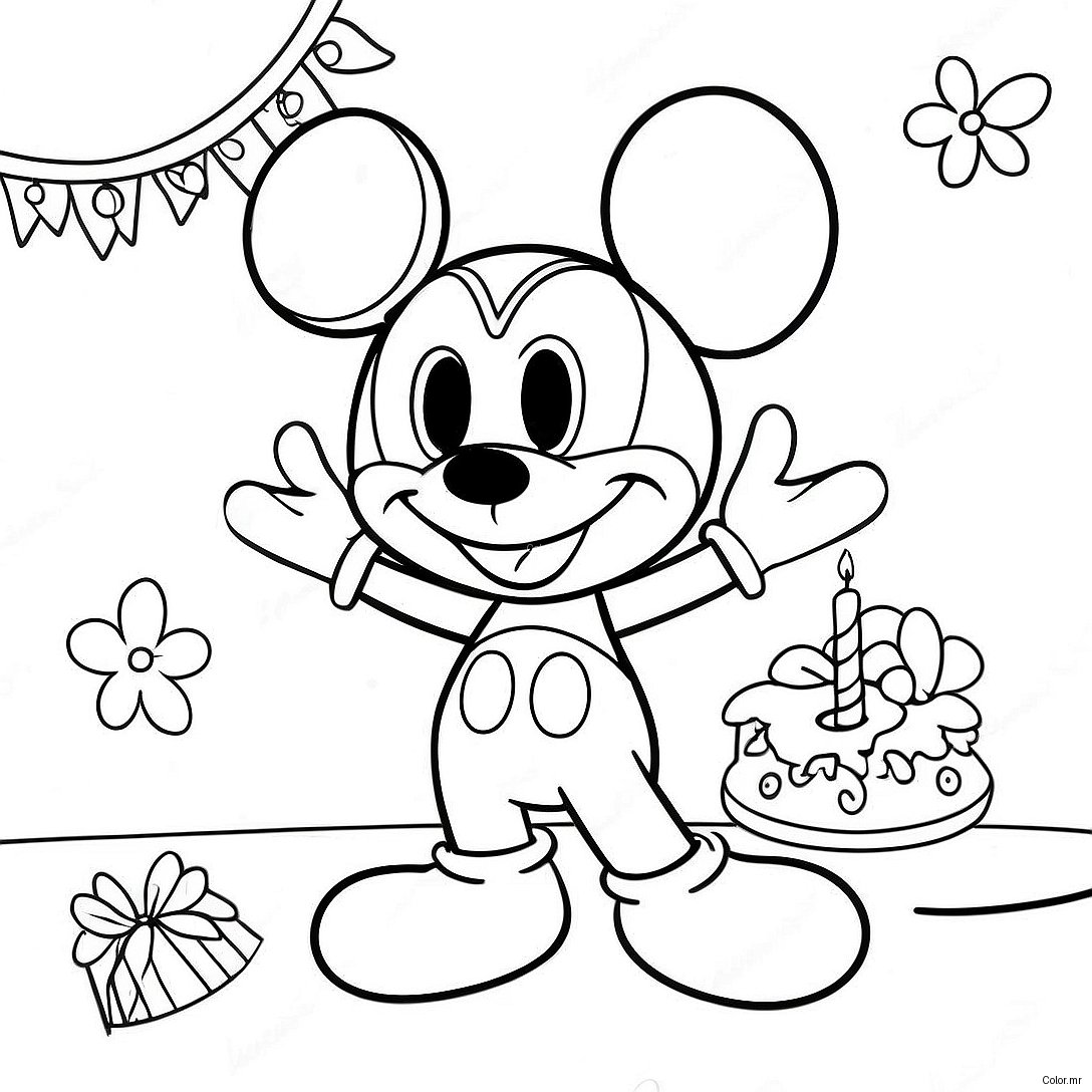 Happy Birthday Mickey Mouse Clubhouse Coloring Page 37696 31374