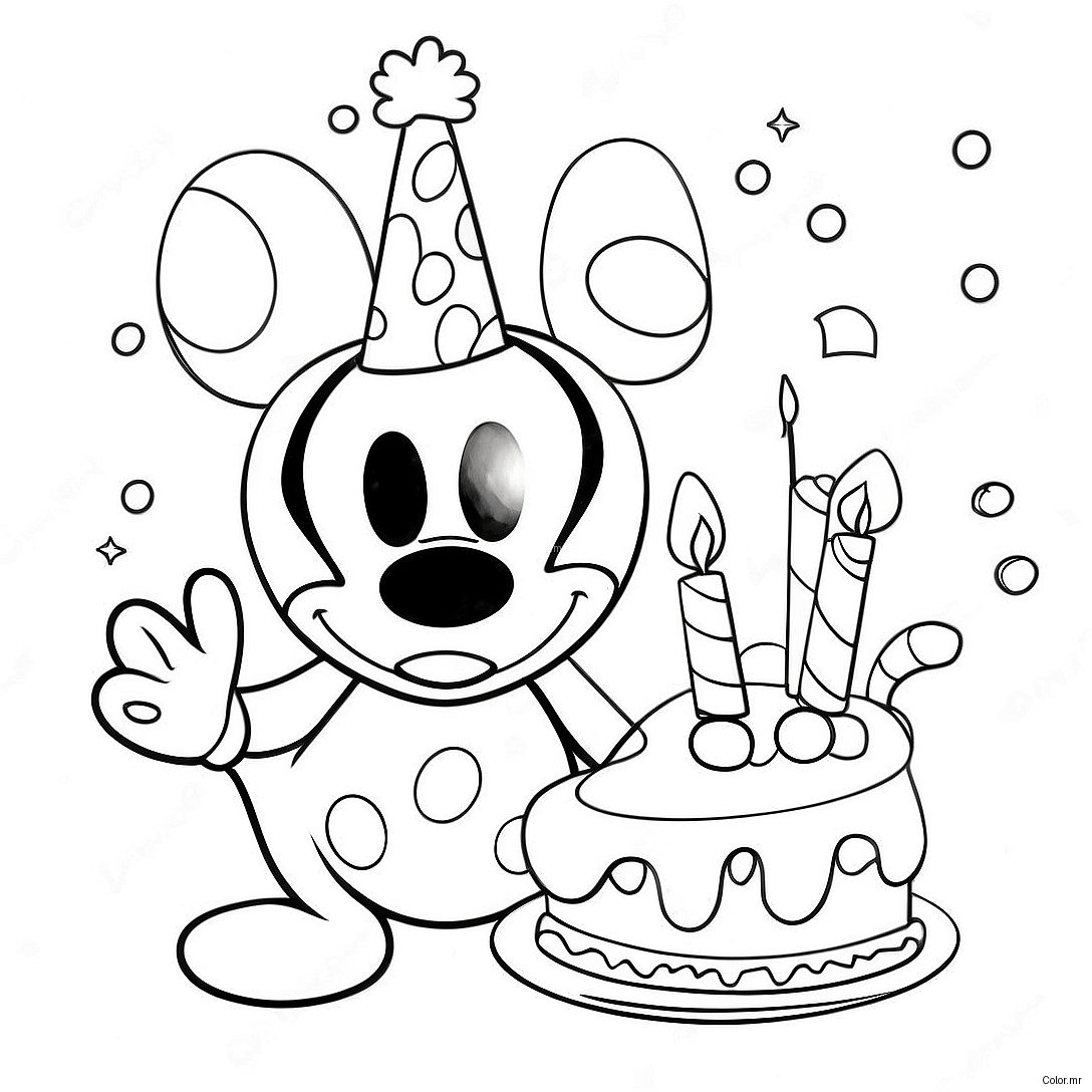 Happy Birthday Mickey Mouse Clubhouse Coloring Page 37696 31375