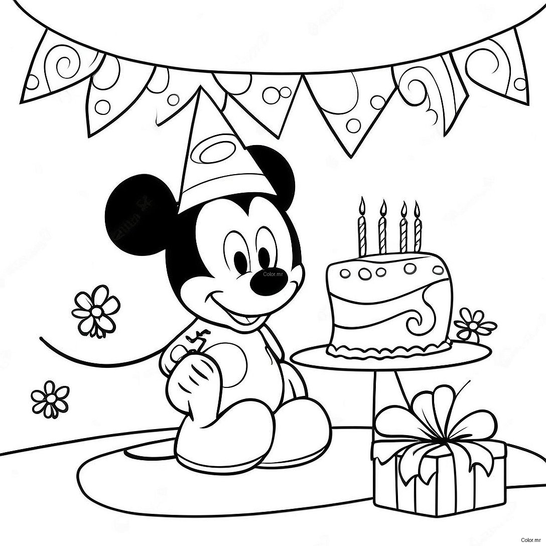 Happy Birthday Mickey Mouse Clubhouse Coloring Page 37696 31376