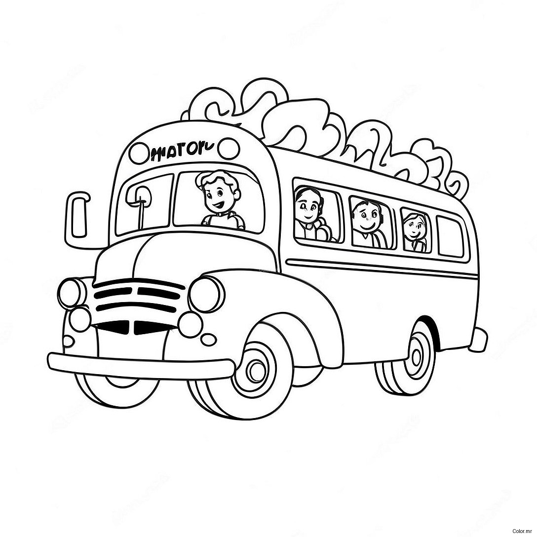 Ms Frizzle Driving The Magic School Bus Coloring Page 4762 3829