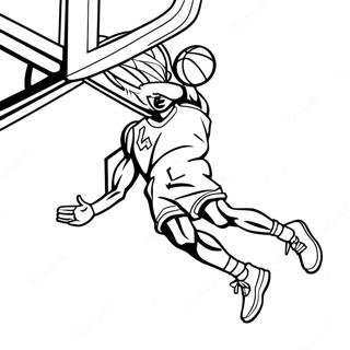 Michael Jordan Dunking Fargeleggingsark 10448-8575