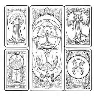 Mystiske Tarotkort Fargeleggingsark 10788-8848