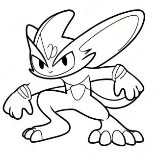 Dynamisk Greninja I Kamp Fargeleggingsark 11038-9045