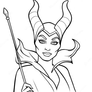 Maleficent Med Staven Sin Fargeleggingsark 11158-9149