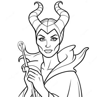 Maleficent Med Staven Sin Fargeleggingsark 11158-9150