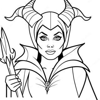 Maleficent Med Staven Sin Fargeleggingsark 11158-9152