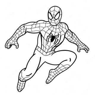 Spiderman I Et Skummelt Kostyme Fargeleggingsark 11178-9165