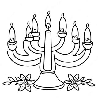 Nydelig Menorah Fargeleggingsark 11988-9813