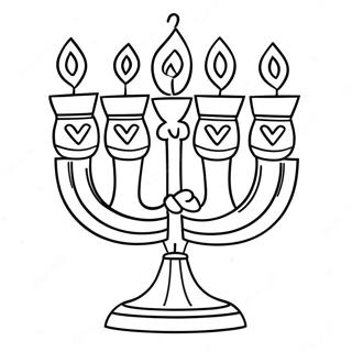 Nydelig Menorah Fargeleggingsark 11988-9815