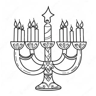 Nydelig Menorah Fargeleggingsark 11988-9816