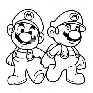 Mario Og Luigi Eventyr Fargeleggingsark 12098-9903