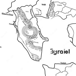 Kart Over Israel Fargeleggingsark 12617-10498