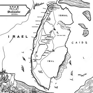 Kart Over Israel Fargeleggingsark 12617-10499