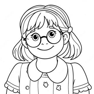 Eventyrlig Junie B Jones Fargeleggingsark 13228-10987