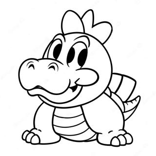 Bowser Jr I En Rampete Pose Fargeleggingsark 13268-11020