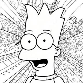 Trippy Bart Simpson Fargeleggingsark