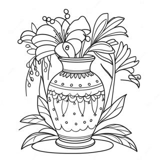 Vase Fargeleggingsark