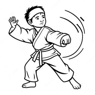 Karate Kid I Aksjon Fargeleggingsark 14069-11659