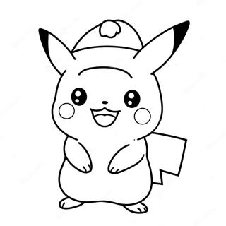 Pikachu I Nisselue Fargeleggingsark 14139-11715