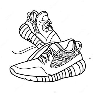 Yeezy Sneakers Design Fargeleggingsark 14200-11755