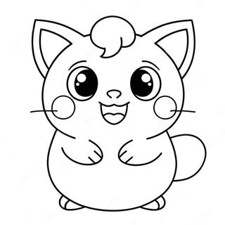 Sot Jigglypuff Som Synger Fargeleggingsark 14480-11980