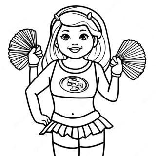 49ers Cheerleadere Fargeleggingsark 1452-1162