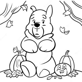 Fargeleggingsark Med Winnie The Pooh Til Halloween 14729-12174