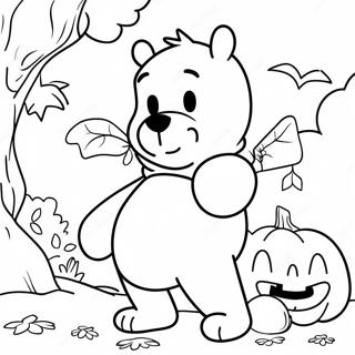 Fargeleggingsark Med Winnie The Pooh Til Halloween 14729-12175