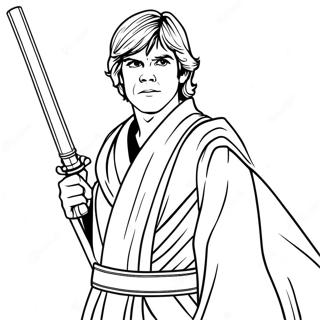 Luke Skywalker I Jedi Kapper Fargeleggingsark 15000-12409