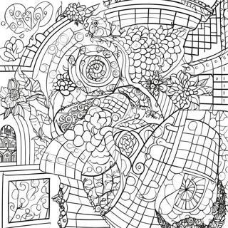 Fargerik Mystisk Rutenett Eventyr Fargeleggingsark 15210 12748