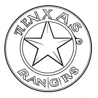 Texas Rangers Logo Fargeleggingsark 15620-13216