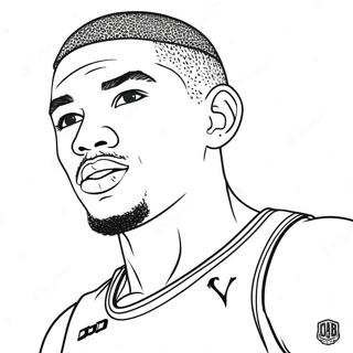 Jayson Tatum Fargeleggingsark 15820-13376