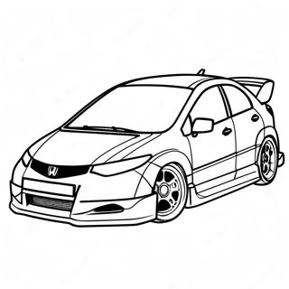 Sporty Honda Civic Racing Fargeleggingsark 15922-13449