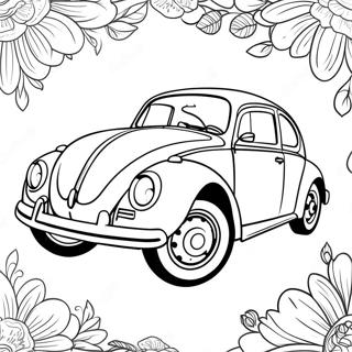 Klassisk Volkswagen Beetle Fargeleggingsark 16122-13610