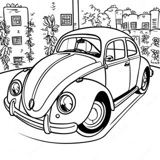 Klassisk Volkswagen Beetle Fargeleggingsark 16122-13611