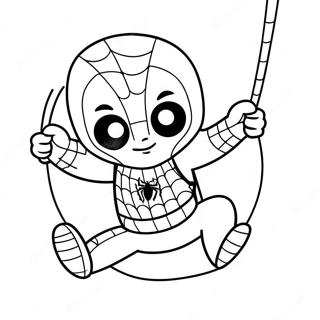 Sot Baby Spiderman Svinger Fargeleggingsark 16383-13810