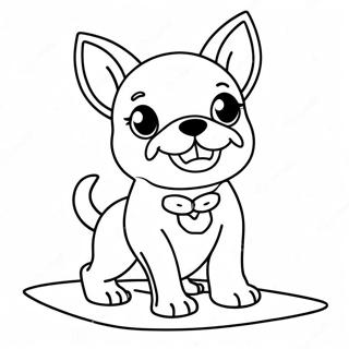 Lekende Boston Terrier Fargeleggingsark 16423-13842