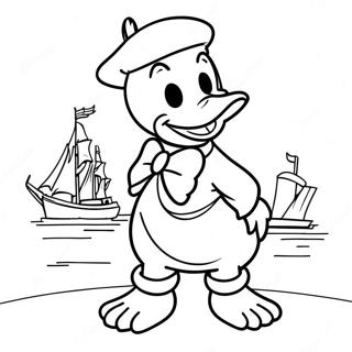 Donald Duck I Sjomannsdrakt Fargeleggingsark 1682-1345