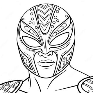 Rey Mysterio Maske Fargeleggingsark 16853-14195