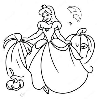 Disney Prinsesse Halloween Fargeleggingsark