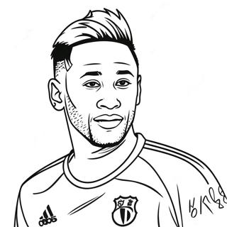 Neymar Dribler Ballen Fargeleggingsark 17595-14769