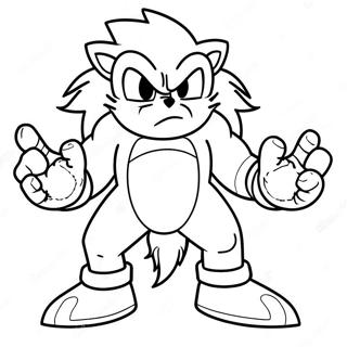 Sonic Werehog Fargeleggingsark