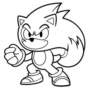 Sonic Werehog I Aksjon Fargeleggingsark 17866-14980